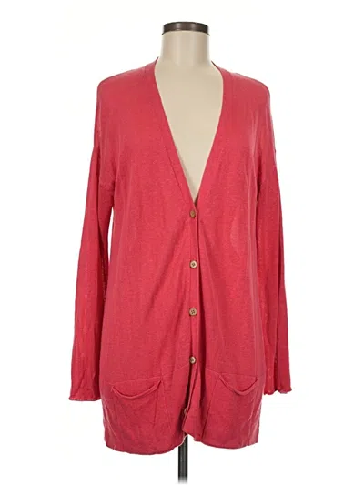 Pre-owned Jjill Cardigan Sweater In Red