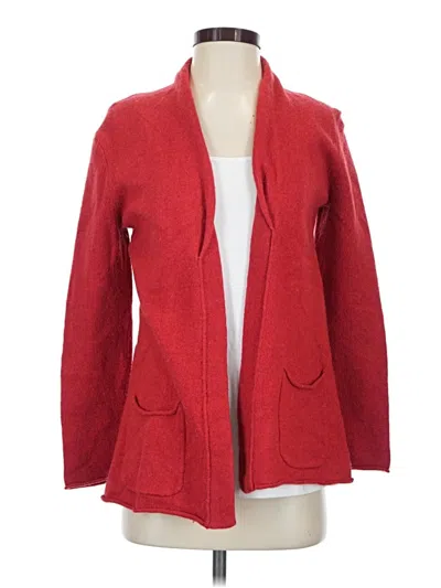 Pre-owned Jjill Cardigan Sweater In Red