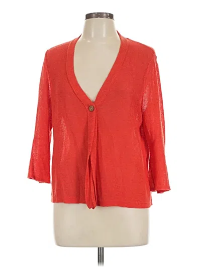 Pre-owned Jjill Cardigan Sweater In Red