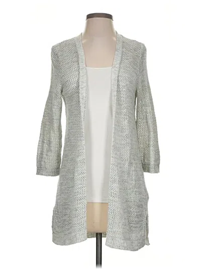 Pre-owned Jjill Cardigan Sweater In Silver