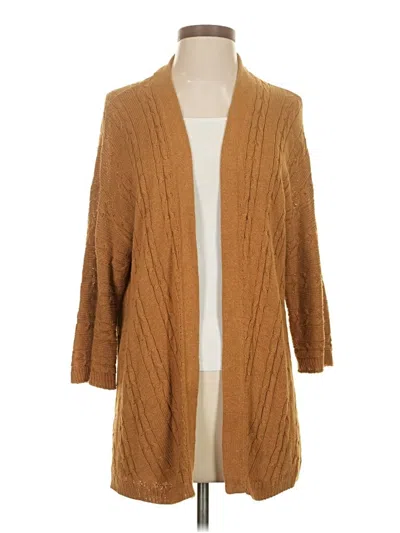 Pre-owned Jjill Cardigan Sweater In Tan