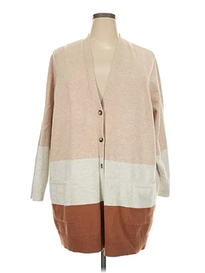 Pre-owned Jjill Cardigan Sweater In Tan