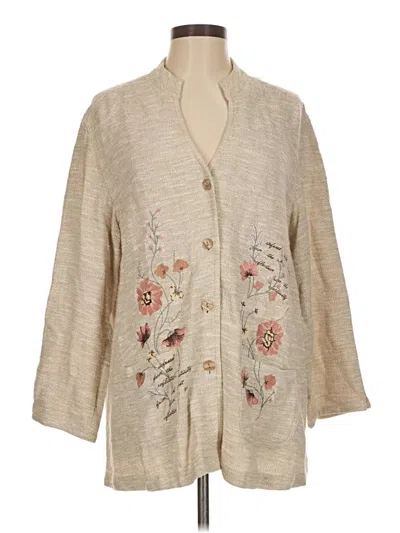 Pre-owned Jjill Cardigan Sweater In Tan