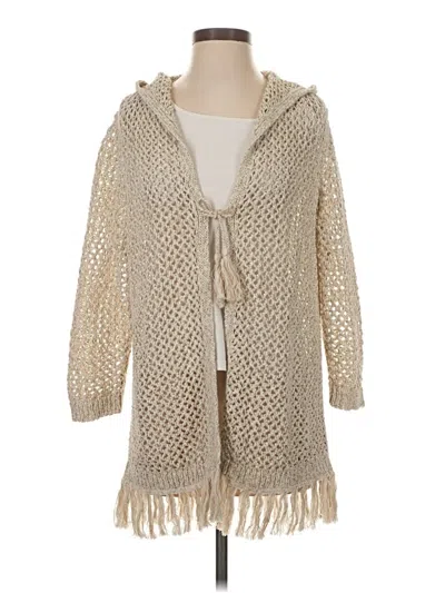 Pre-owned Jjill Cardigan Sweater In Tan