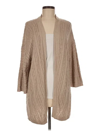 Pre-owned Jjill Cardigan Sweater In Tan