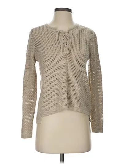 Pre-owned Jjill Cardigan Sweater In Tan