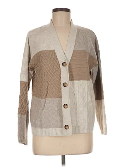 Pre-owned Jjill Cardigan Sweater In Tan