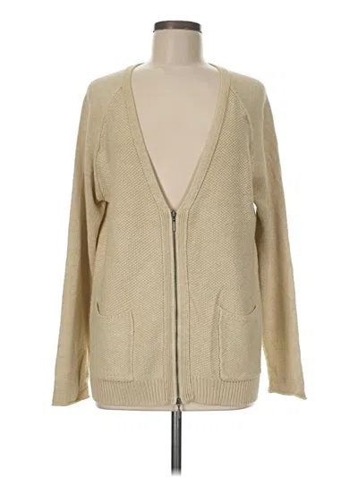 Pre-owned Jjill Cardigan Sweater In Tan