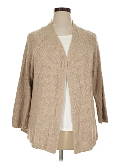 Pre-owned Jjill Cardigan Sweater In Tan