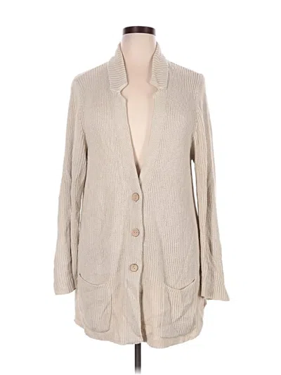 Pre-owned Jjill Cardigan Sweater In Tan