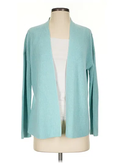 Pre-owned Jjill Cardigan Sweater In Teal