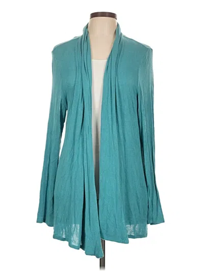 Pre-owned Jjill Cardigan Sweater In Teal
