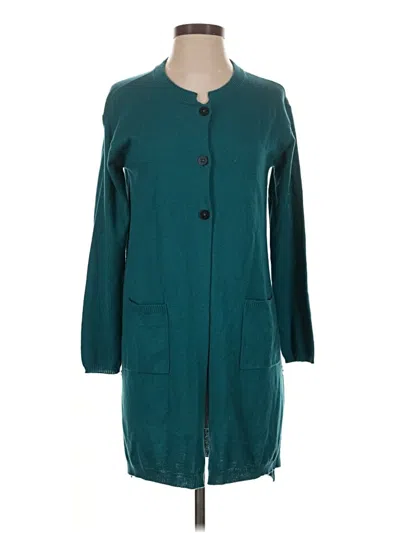 Pre-owned Jjill Cardigan Sweater In Teal