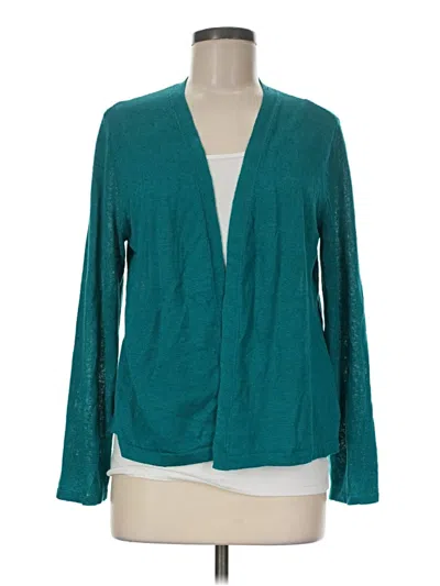 Pre-owned Jjill Cardigan Sweater In Teal