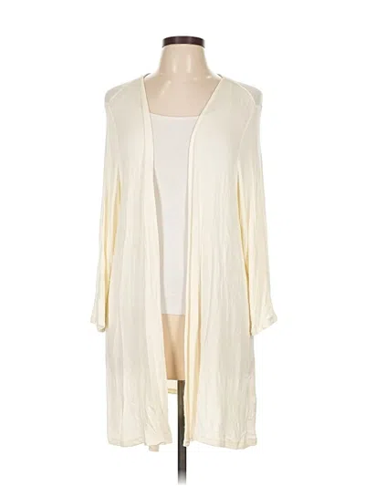 Pre-owned Jjill Cardigan Sweater In White