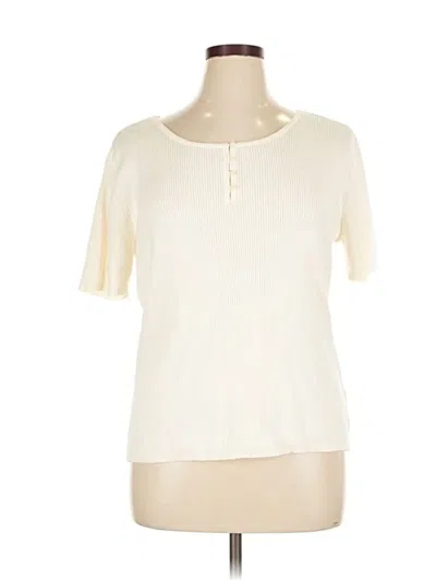 Pre-owned Jjill Cardigan Sweater In White