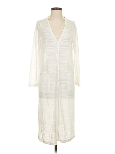 Pre-owned Jjill Cardigan Sweater In White