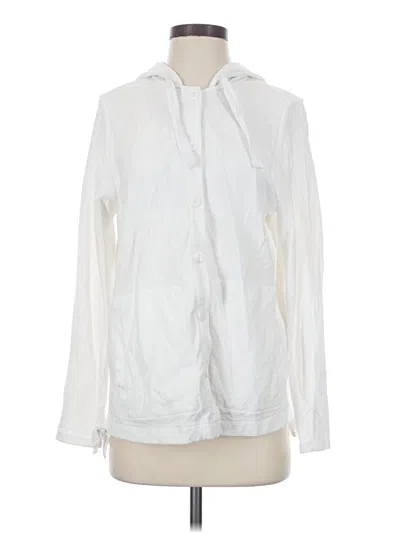 Pre-owned Jjill Cardigan Sweater In White
