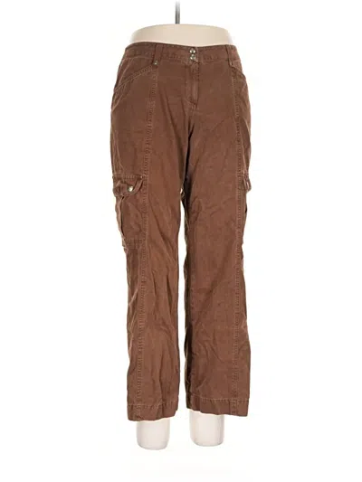 Pre-owned Jjill Cargo Pants In Brown