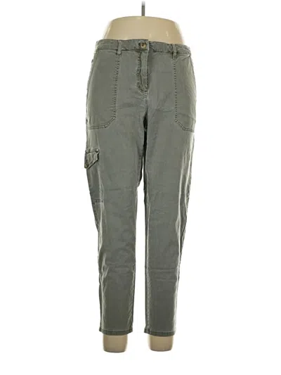 Pre-owned Jjill Cargo Pants In Green