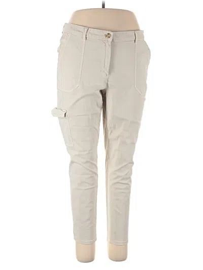 Pre-owned Jjill Cargo Pants In White