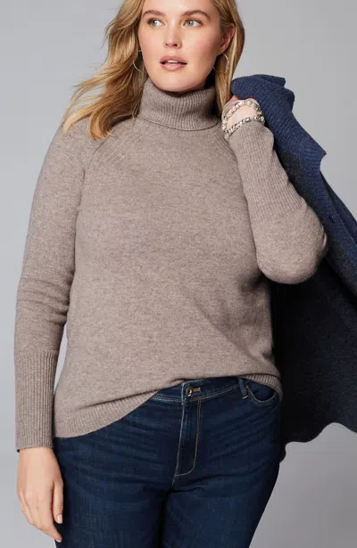 Jjill J.jill Cashmere Cowl-neck Sweater In Light Mocha Multi