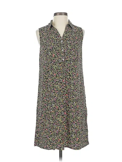 Pre-owned Jjill Casual Dress In Black