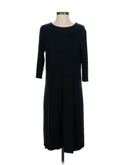Pre-owned Jjill Casual Dress In Black