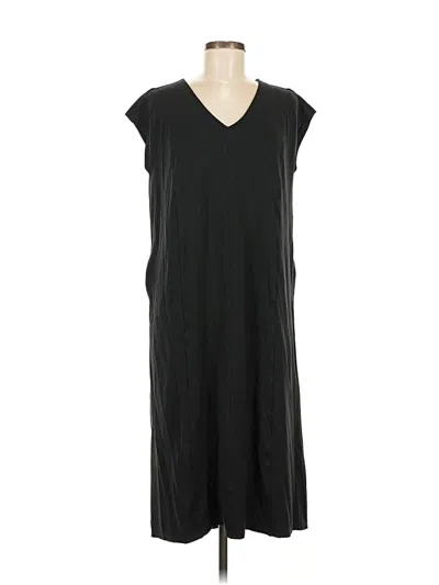 Pre-owned Jjill Casual Dress In Black