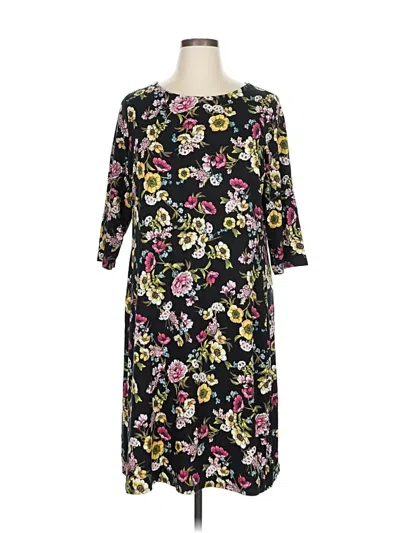 Pre-owned Jjill Casual Dress In Black