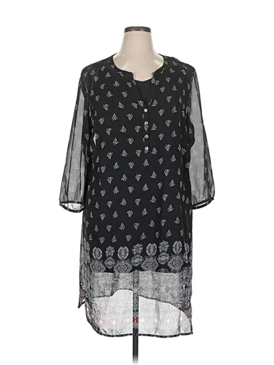 Pre-owned Jjill Casual Dress In Black
