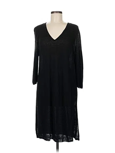 Pre-owned Jjill Casual Dress In Black