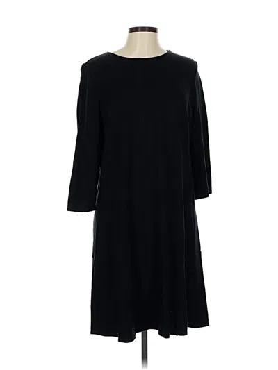 Pre-owned Jjill Casual Dress In Black