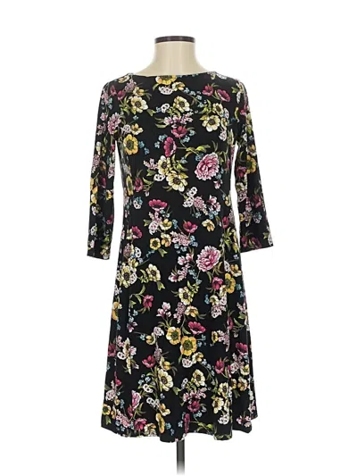 Pre-owned Jjill Casual Dress In Black