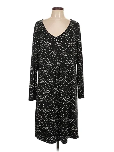 Pre-owned Jjill Casual Dress In Black