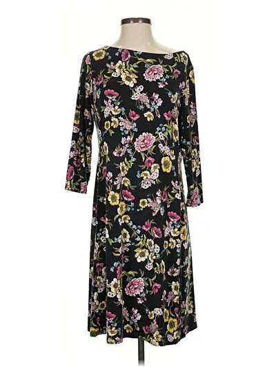 Pre-owned Jjill Casual Dress In Black