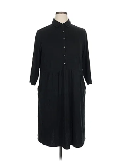 Pre-owned Jjill Casual Dress In Black