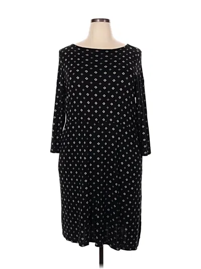 Pre-owned Jjill Casual Dress In Black