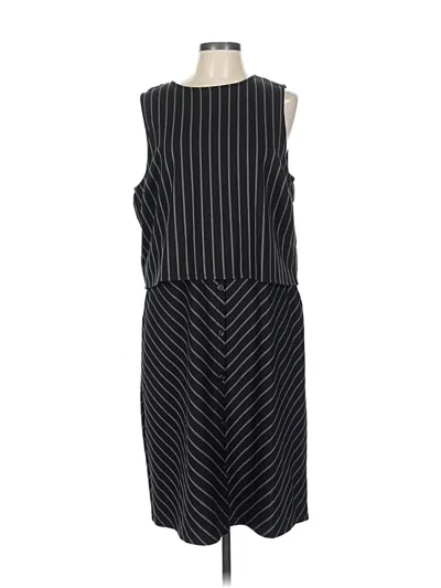 Pre-owned Jjill Casual Dress In Black