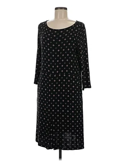 Pre-owned Jjill Casual Dress In Black