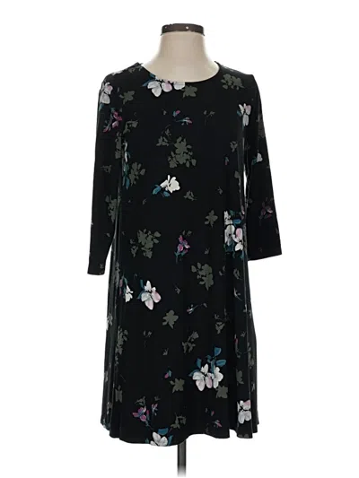 Pre-owned Jjill Casual Dress In Black