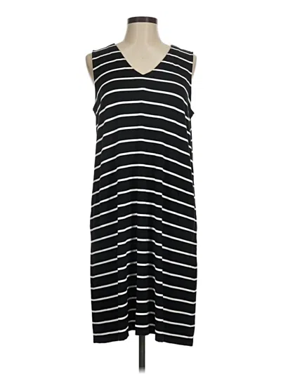 Pre-owned Jjill Casual Dress In Black