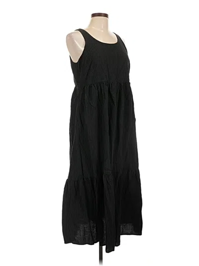 Pre-owned Jjill Casual Dress In Black