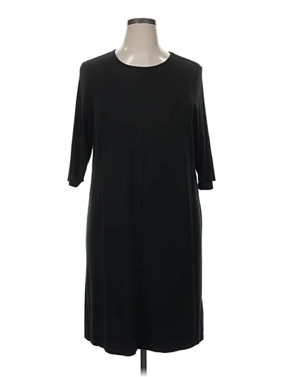 Pre-owned Jjill Casual Dress In Black