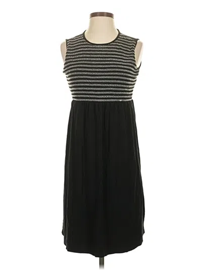 Pre-owned Jjill Casual Dress In Black