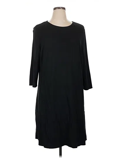 Pre-owned Jjill Casual Dress In Black