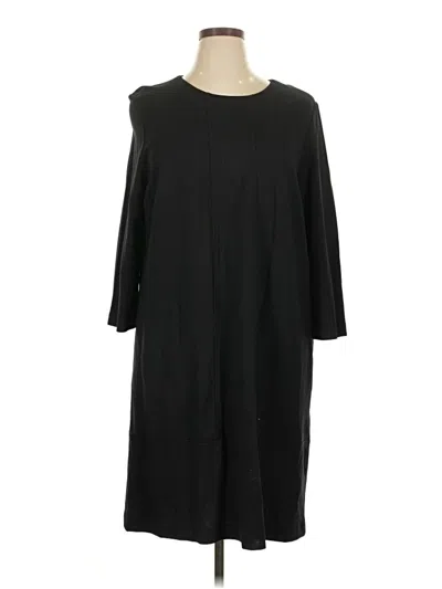 Pre-owned Jjill Casual Dress In Black