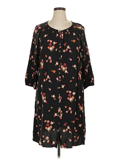 Pre-owned Jjill Casual Dress In Black
