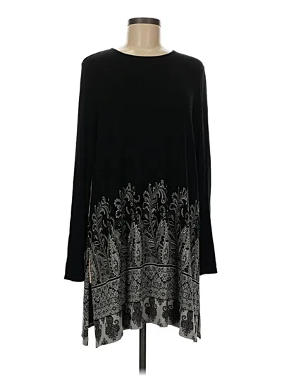Pre-owned Jjill Casual Dress In Black