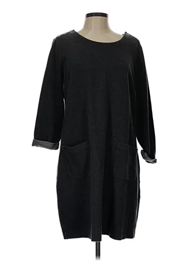 Pre-owned Jjill Casual Dress In Black